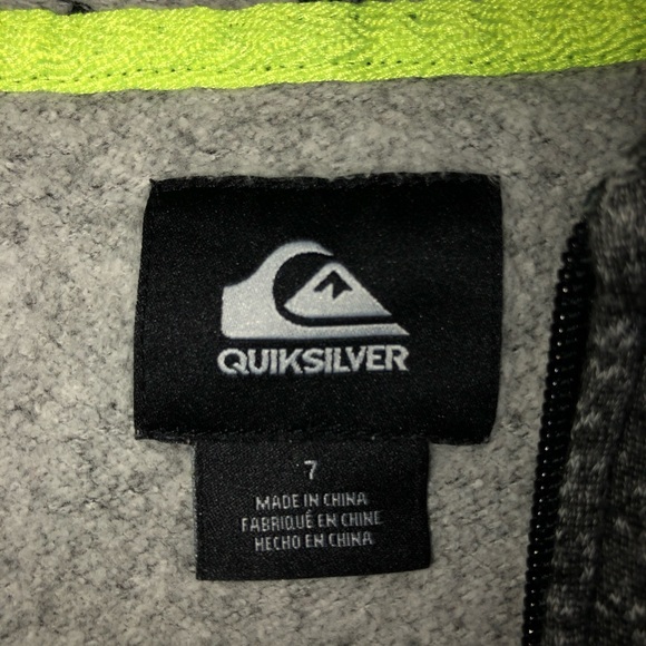 Quicksilver Zip-Up Hoodie Youth Size 7/Small - Picture 4 of 5